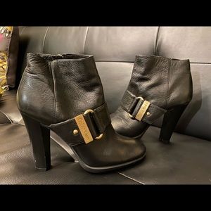 Black Leather Booties